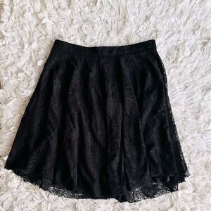 WAYF Black Lace Mini Skirt Size Small